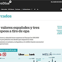 Seis valores espaoles y tres europeos a tiro de opa